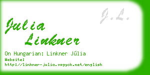 julia linkner business card